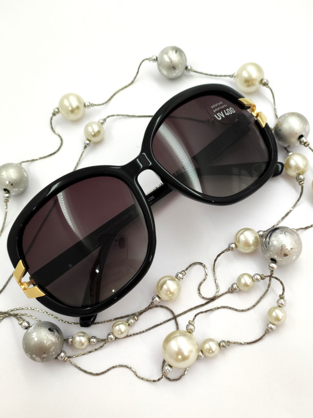 عینک آفتابی زنانه پلاریزه اورسایز مشکی