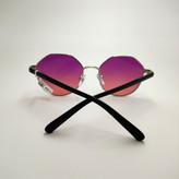 قیمت و خرید عینک آفتابی فریم گرد چندضلعی فلزی عدسی بنفش هایلایت اورجینال