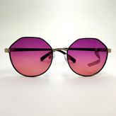 قیمت و خرید عینک آفتابی فریم گرد چندضلعی فلزی عدسی بنفش هایلایت اورجینال