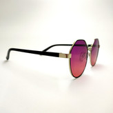 قیمت و خرید عینک آفتابی فریم گرد چندضلعی فلزی عدسی بنفش هایلایت اورجینال