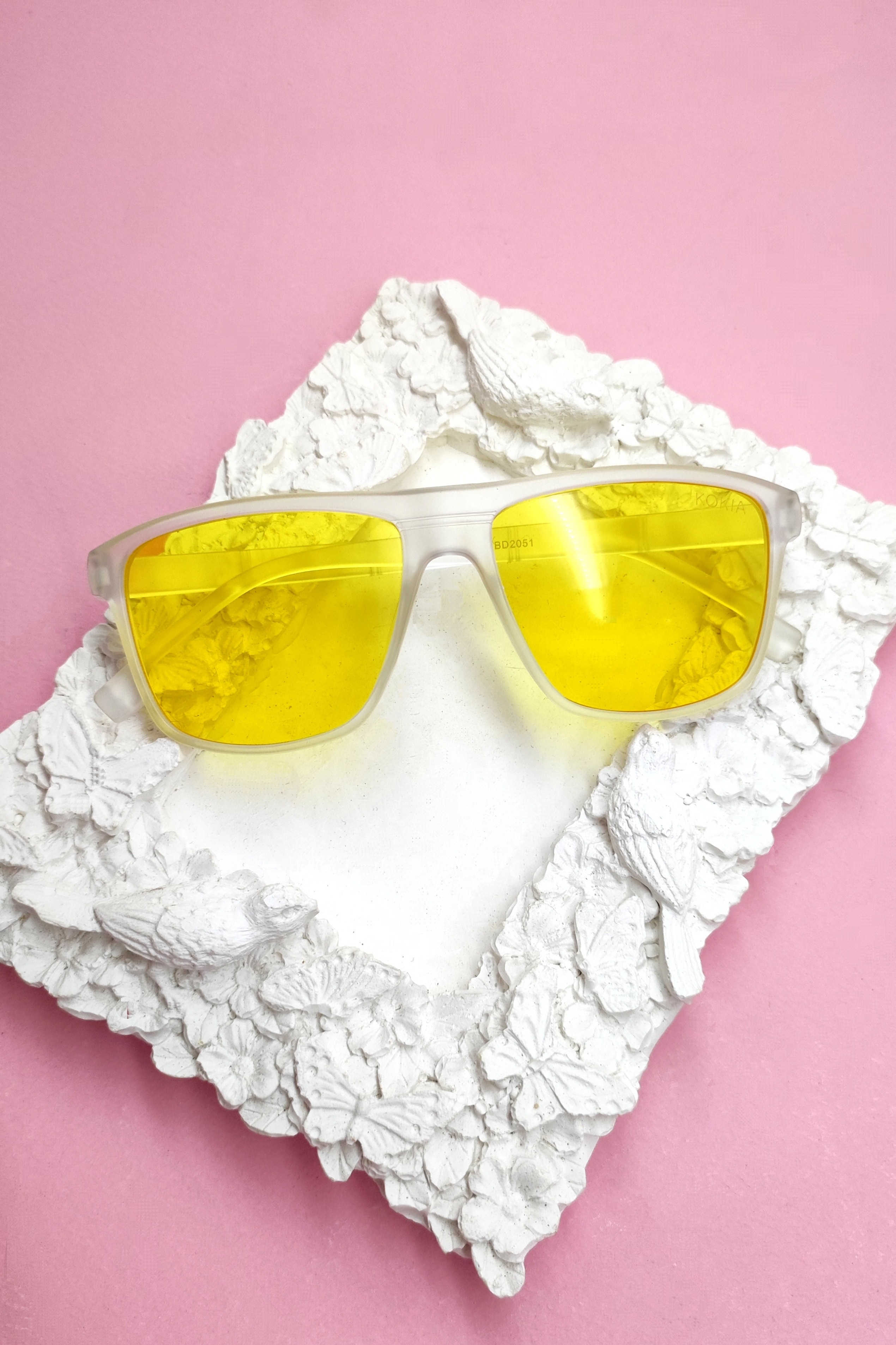 عینک شب و آفتاب فریم یخی شفاف عدسی زرد مردانه و زنانه