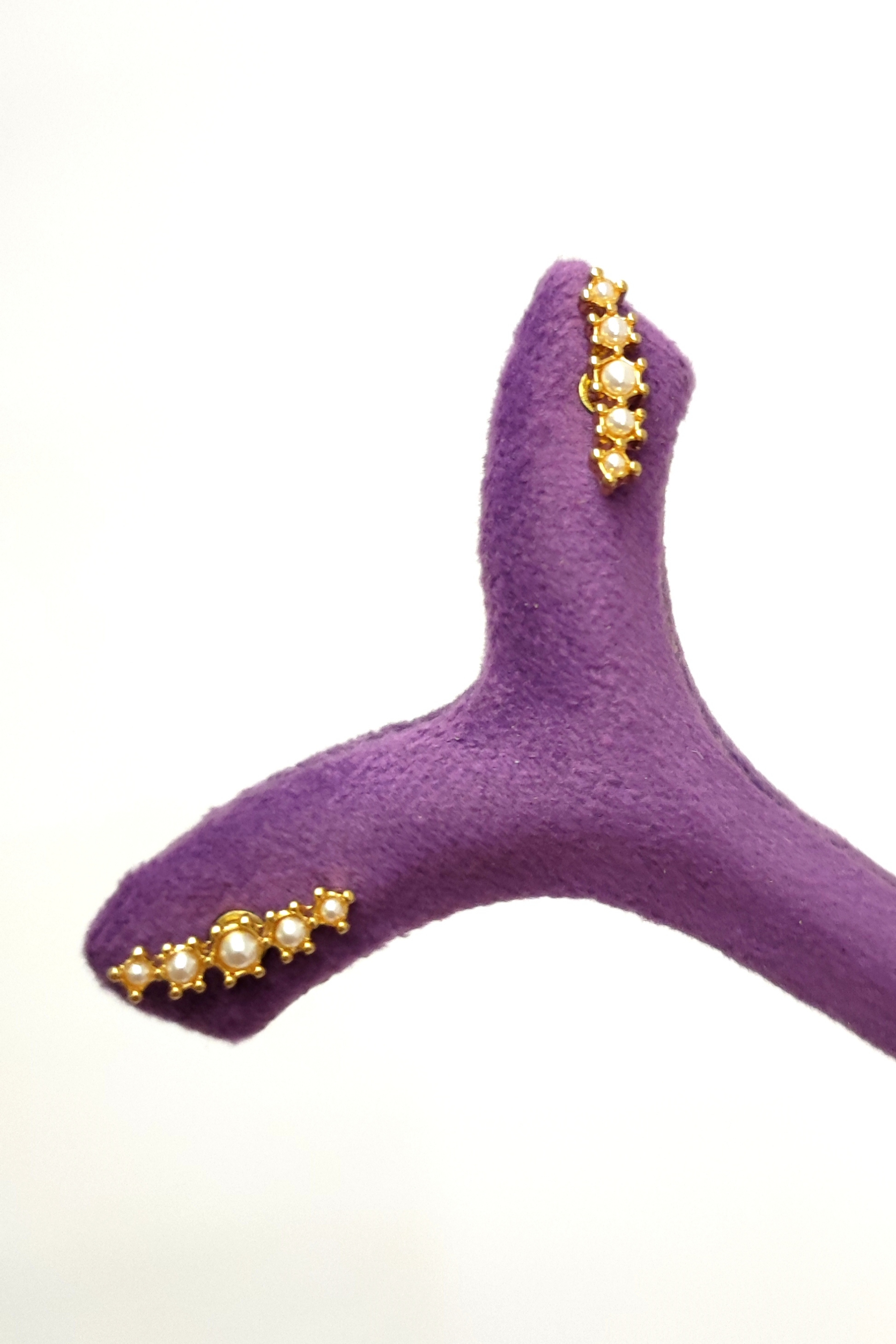 گوشواره میخی مرواریدی اورجینال آبکاری طلا