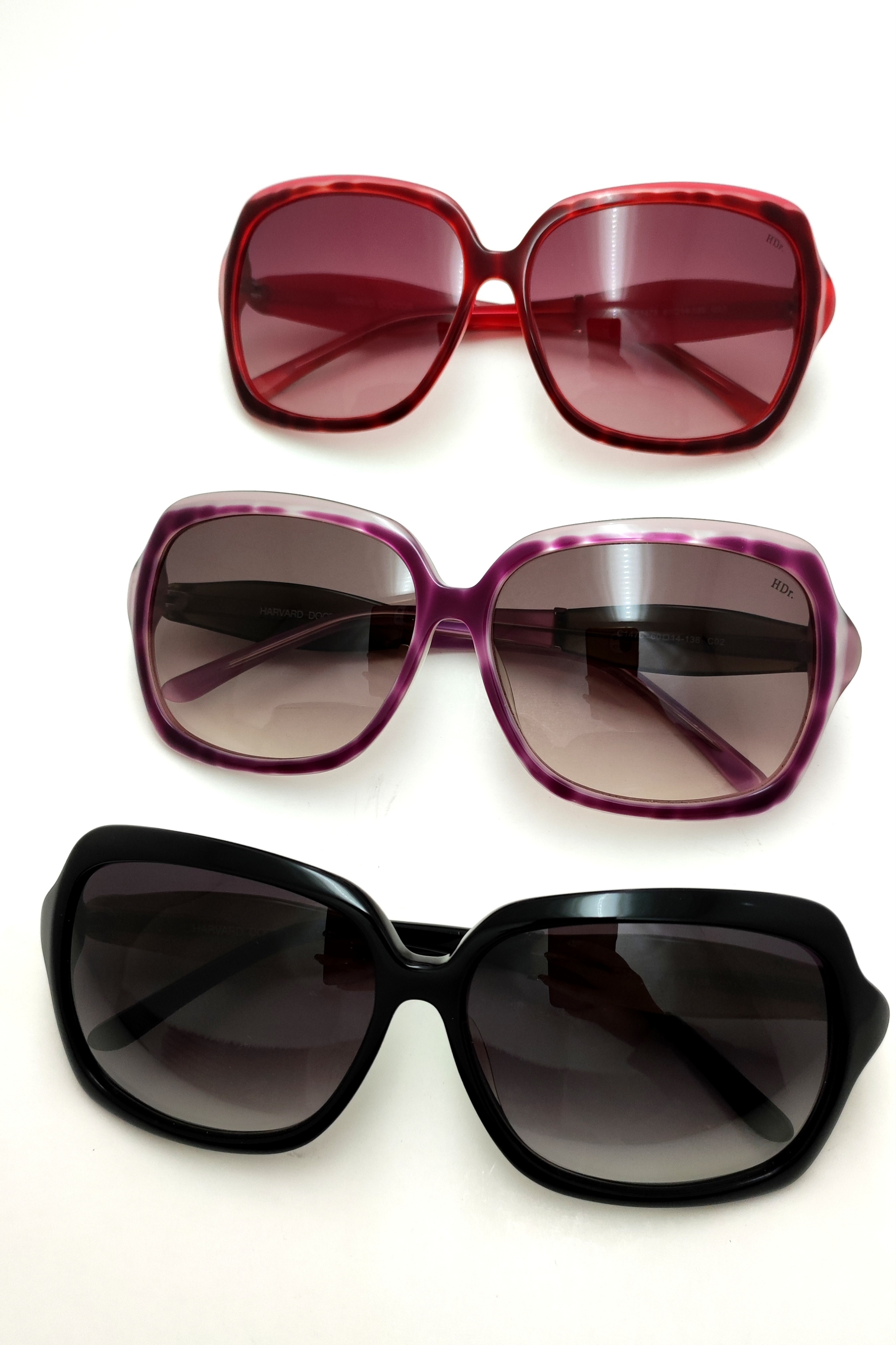 عینک آفتابی زنانه اورجینال دکتر هاروارد فریم مربعی اورسایز دسته سیم‌کشی با پک اصلی